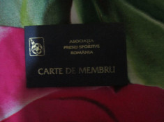 carte de membru la asociatia presei sportive nicolae ardelean 1995 foto