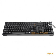 TASTATURA A4TECH USB, Comfort Round (taste rotunjite), Black foto