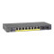 Switch Netgear GS110TP, cu management, cu PoE, 8x100/1000Mbps-RJ45 (PoE) + 2xSFP