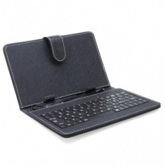 TASTATURA &amp;amp; HUSA SPACER compatibil tablete 7&amp;#039;~8&amp;#039;, piele, black, QWERTY &amp;#039;SPKB-07A&amp;#039; foto