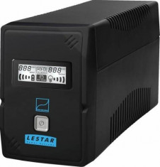 Lestar UPS SIN-830Es 800VA/480W Sinus LCD GF 2xSCH USB RJ 11 BLACK foto