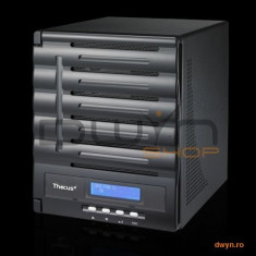 Thecus, 5 Bay NAS, Intel ATOM D2550 1.86GHz, 2GB DDR3, Single 1G DOM, iSCSI, GbE x 2, eSATA, USB 3.0 foto