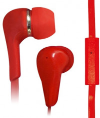 VAKOSS Stereo Earphones with Microphone / Volume Control SK-219ER red foto