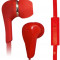 VAKOSS Stereo Earphones with Microphone / Volume Control SK-219ER red