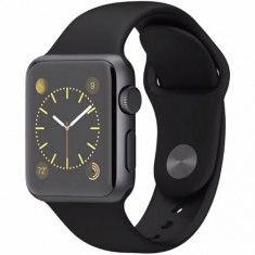 Apple Apple Watch sport 38 mm carcasa din aluminiu negru curea sport neagra foto
