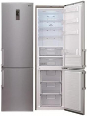 Combina frigorifica LG GBB530PVQWB, No Frost, Clasa A+, 343 L, Display, Inox foto