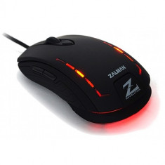 Mouse Zalman cu fir, optic, ZM-M401R, Gaming, 2500dpi, 6 butoane, USB, senzor Avago A5050, dpi ajustabil, viteza 30IPS, ambidextru, negru foto