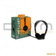 Headset CANYON CNR-FHS04 (20Hz-20kHz, Ext. Microphone, Cable, 2.3m) Black, Ret. foto