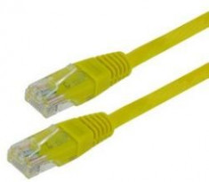 4World Patch cord RJ45, neecranat, Cat. 5e, UTP, 3 m, galben foto