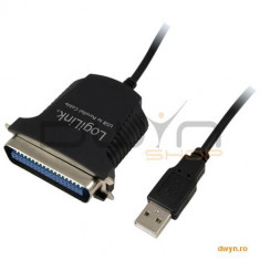 Cablu convertor USB2.0 la PARALEL (centronics 36pin), T/T, 1.5m, Logilink &amp;#039;AU0003C&amp;#039; foto
