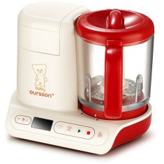 Aparat de gatit cu aburi si blender Oursson Baby BL1060HGD/RD 500W 0.95l rosu foto