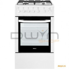 Aragaz Beko CSM52120DW_N, 4 arzatoare, aprindere electrica plita, cuptro electric multifunctional, 7 foto