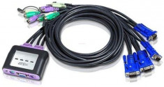 ATEN CS64A 4-Port PS/2 KVM Switch, Speaker Support, 1.8m cables foto