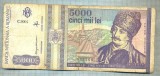 A1342 BANCNOTA-ROMANIA- 5000 LEI-1993-SERIA 0004-AVRAM IANCU-starea care se vede