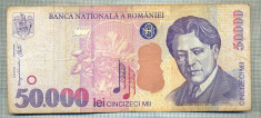 A1338 BANCNOTA-ROMANIA- 50000 LEI-2000-SERIA 005B- ENESCU -starea care se vede foto