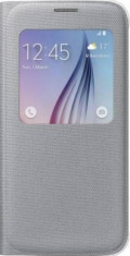 Samsung Galaxy S6 G920 S-View Cover (Fabric) Silver EF-CG920BSEGWW foto