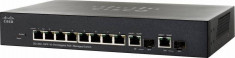 Switch Cisco SG300-10PP 10-port Gigabit Ethernet 2-port SFP PoE Managed Layer 2 foto