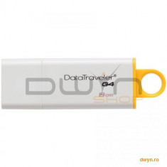 Kingston 8GB USB 3.0 DataTraveler I G4, white/yellow, EAN: 740617220445 foto