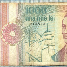 A1385 BANCNOTA-ROMANIA-1000 LEI-1991 -SERIA 0030 -EMINESCU -starea care se vede