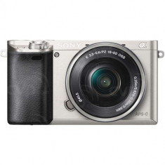 Camera foto Sony A6000 Silver + obiectiv SEL 16-50mm, rezolutie 24.3 MP, senzor Exmor APS HD CMOS, p foto