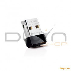 Placa Retea Nano Wireless USB 150Mb/s Lite-N, Realtek chipset, 2.4GHz, buton QSS, dimensiuni: 18.6x1 foto