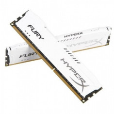 Memorie RAM Kingston, DIMM, DDR3, 16GB, 1866MHz, CL10, Kit 2x8GB, HyperX FURY Memory White, 1.5V foto