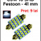 BEC AUTO LED SMD C5W 16 SMD 41mm ALB PLAFONIERA NUMAR INMATRICULARE