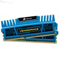 Memorie RAM Corsair, DIMM, DDR3, 8GB, 1600MHz, 9-9-9-24, Kit 2x4GB, radiator Blue Vengeance, dual ch foto