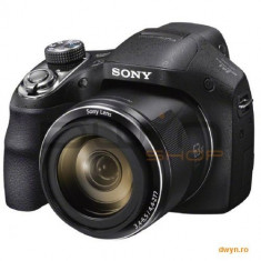 Camera foto Sony Cyber-Shot H400 Black, 20.1 MP, senzor CCD Super HAD, zoom optic 35 x, lentile Sony foto