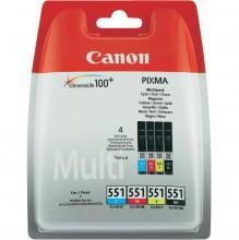 Cerneala Canon CLI551 C/M/Y/BK Multi Pack w/o Sec | iP7250/MG5450/MG6350 foto