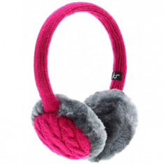 Aparatori urechi KitSound Chunky Knit, cablu cu mufa de 3.5mm, KSMFPIM Roz foto