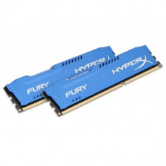 Memorie RAM Kingston, DIMM, DDR3, 16GB, 1600MHz, CL10, Kit 2x8GB, HyperX FURY Memory Blue, 1.5V foto