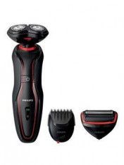 Aparat de barbierit Philips Click And Style S738/17, 3 in 1, Fara fir, 40 minute, Negru/Rosu foto