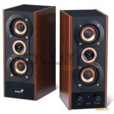 Boxe 2.0 Genius &amp;#039;SP-HF800A&amp;#039;, RMS: 20W (10Wx2), black&amp;amp;cherry wood, line in &amp;#039;31730997100&amp;#039; foto