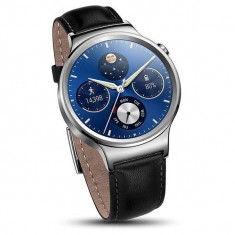 Huawei Huawei Watch W1, otel inoxidabil, bratara piele neagra (Black Leather Strap)- foto