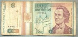 A1384 BANCNOTA-ROMANIA-1000 LEI-1993 -SERIA 0003 -EMINESCU -starea care se vede