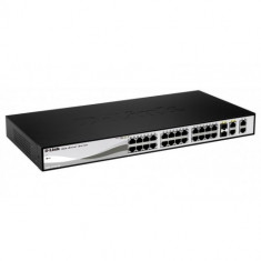 Switch D-Link DES-1210-28, 24 porturi 10/100Mbps, 2 porturi Combo 1000BaseT/SFP, 2 porturi Gigabit, foto