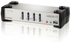 ATEN CS1734A 4-Port USB KVMP Switch, 4x USB KVM Cables, 2-port USB Hub, Audio foto