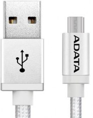 ADATA USB Micro USB charger/cablu de date argintiu 1m AMUCAL-100CMK-CSV foto