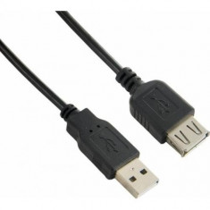 4World Cablu extindere USB 2.0, tip A-A M/F, 3m, negru foto