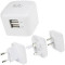 Incarcator retea Kit USBMC3INTWH, cu adaptor universal UK, EU, US, 2 USB, 3.4A (Alb)