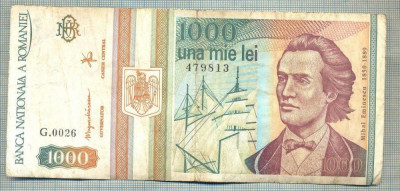 A1391 BANCNOTA-ROMANIA-1000 LEI-1993 -SERIA 0026 -EMINESCU -starea care se vede foto