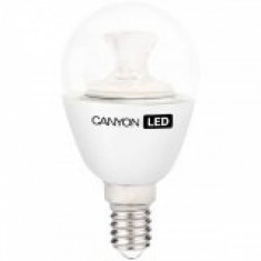 Bec LED CANYON PE14CL3.3W230VN LED lamp, P45 shape, clear, E14, 3.3W, 220-240V, 150?, 262 lm, 4000K, Ra&amp;gt;80, 50000 h foto