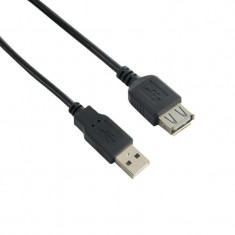 4World Cablu extensie USB 2.0 tip A-A M/F, 3m, HQ, ferrite foto