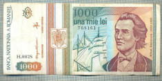 A1380 BANCNOTA-ROMANIA-1000 LEI-1993 -SERIA 0028 -EMINESCU -starea care se vede foto