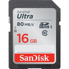 Card memorie SanDisk SDHC Ultra 16GB UHS-I U1 Class 10 80 MB/s foto