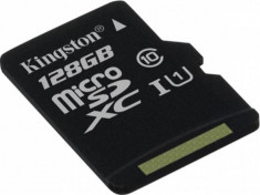 Card de Memorie Kingston microSDXC 128GB Clasa 10 45mbps foto