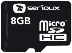 Card Serioux de memorie microSDHC 8GB + Adaptor SDHC (Clasa 4) foto