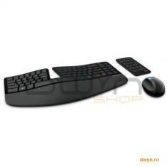Kit Tastatura&amp;amp;Mouse Microsoft Sculpt Ergonomic Desktop USB, negru, L5V-00021 foto