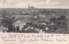 BRAILA , VEDERE GENERALA A ORASULUI , CLASICA , CIRCULATA 1903 foto